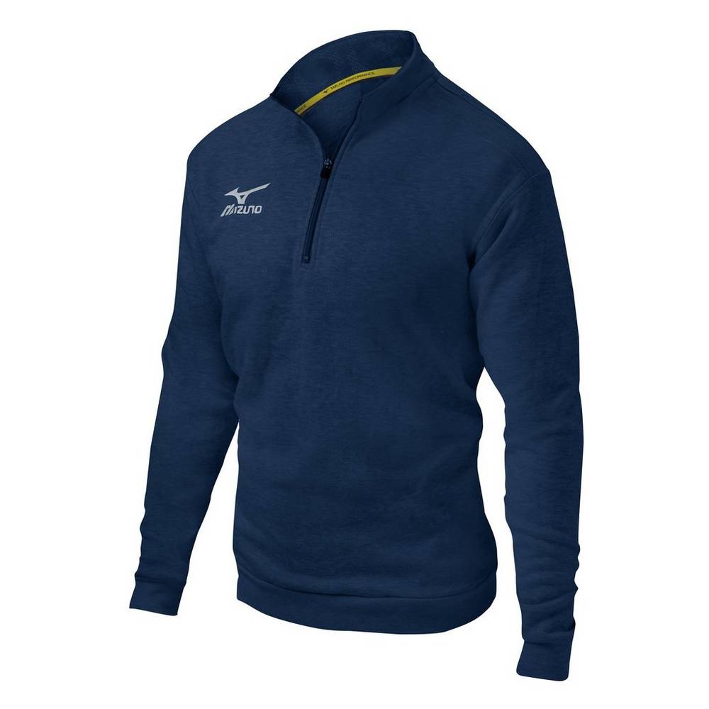 Maglione Mizuno 1/2 Cerniera Fleece Uomo - Blu Marino - 50786-LKZM